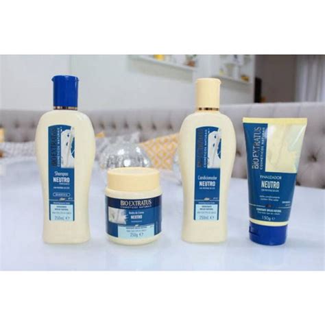 Kit Neutro Brilho Natural Bio Extratus Promocao 4 Produtos No Shoptime