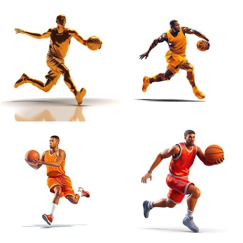 3d Vector Basketball Player On White Background | Premium AI-generated ...