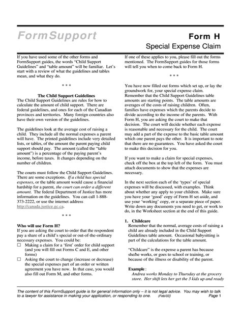 Fillable Online Nl Isoforms Form H Special Expense Claim PDF