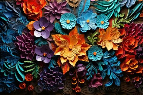 3D paper flowers vivid background 26525139 Stock Photo at Vecteezy