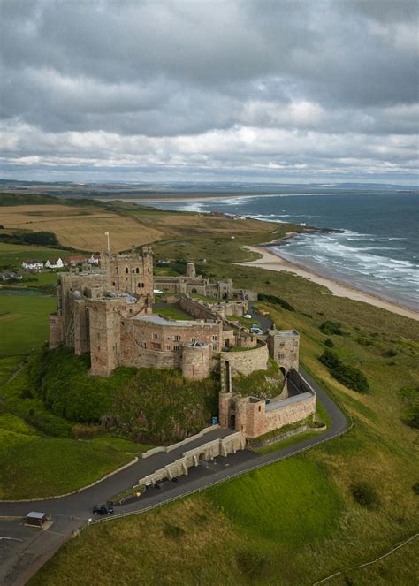 Aerial View of Bamburgh Castle · Free Stock Photo