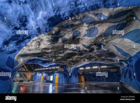 Subway art in the Tunnelbana in Stockholm, Sweden Stock Photo - Alamy