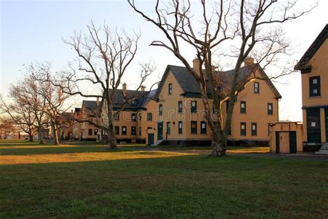 Fort Hancock, Officers` Quarters Row, View at Sunset, Sandy Hook, NJ ...