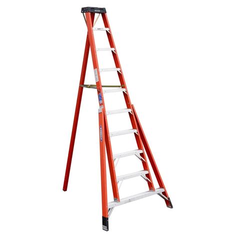 Werner Ft Fiberglass Type A Lbs Capacity Tripod Step Ladder