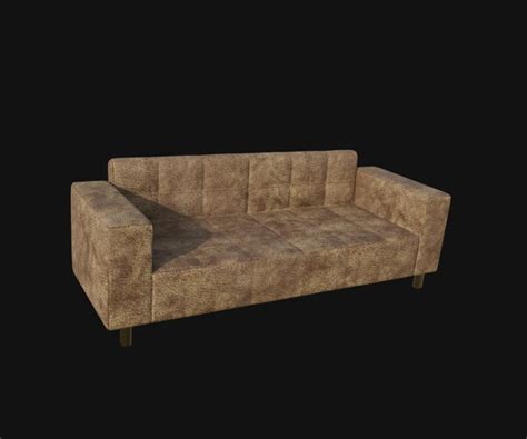 ArtStation - large tan leather sofa | Resources