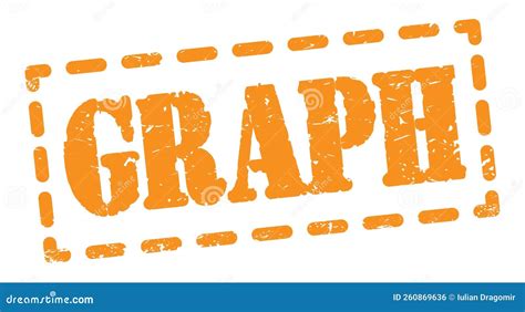 GRAPH Text Written On Orange Stamp Sign Stock Illustration