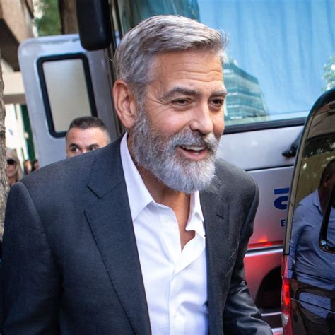 George Clooney Photographed With Beard in Madrid After Shooting ...