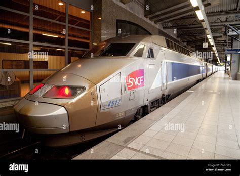 A French SNCF High Speed Train At The Platform Bruxelles Midi Railway