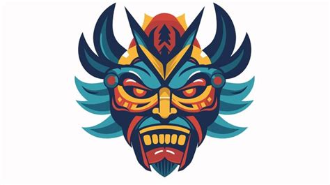 Premium AI Image | Drawing face mask monster vector