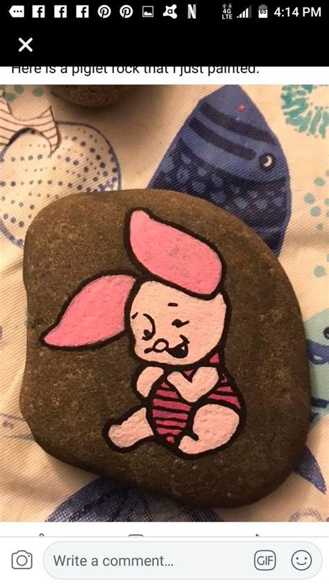 An Image Of A Cartoon Character Painted On Rocks