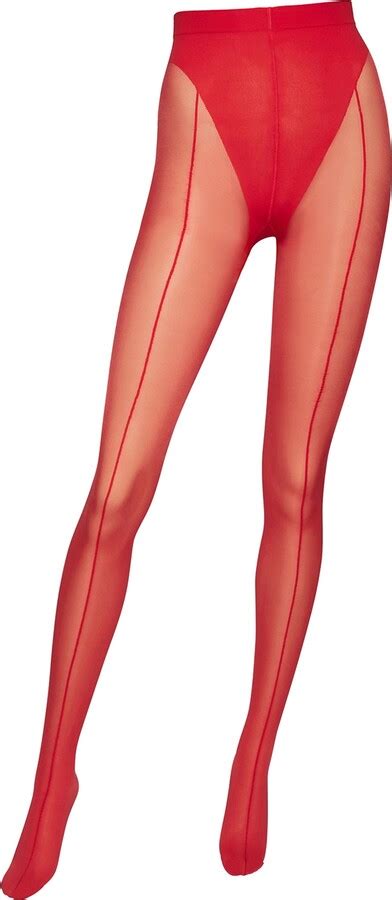 Mugler X Wolford 30 Denier Matte Tights Red Xs Shopstyle Hosiery