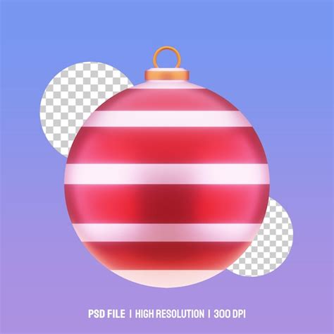 Ilustraciones De Bola Navidad 3d Archivo PSD Premium