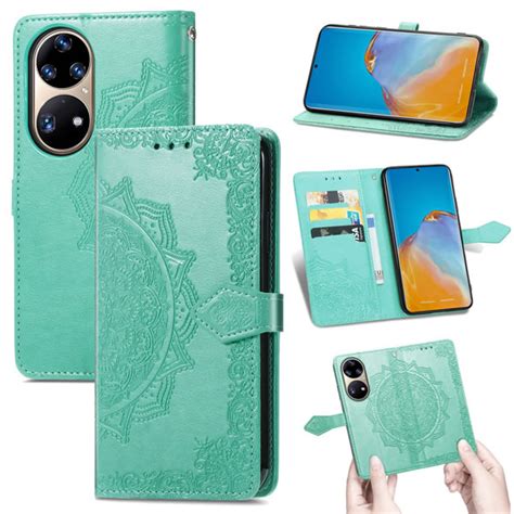 Classic Mandala Pattern Embossed Leather Case For Huawei Phone