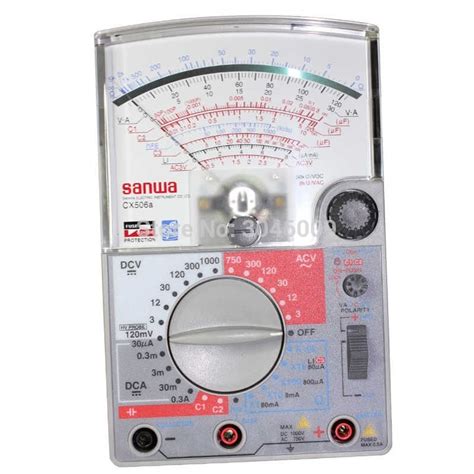 Sanwa Analog Multimeter With Hfecapacity Meter Cx506a