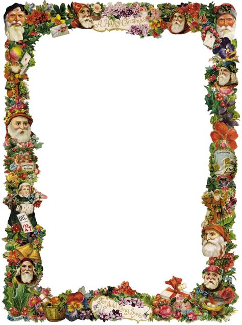 Victorian Christmas Border Clip Art