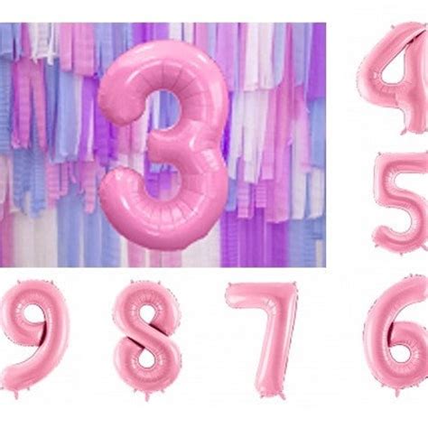 Jumbo Pastel Pink Number Balloon Any Number Number Balloons Etsy Uk