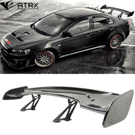 Aler N Spoiler Wing Universal Pl Stico Abs Negro Brillante