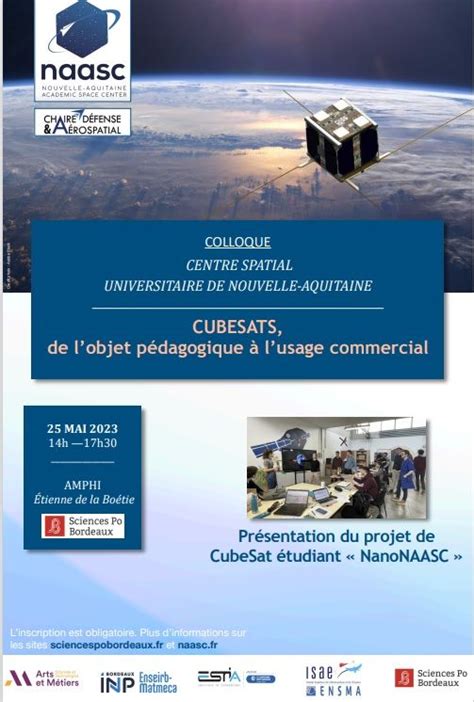 Pax Aquitania Conf Rence Sur Les Cubesats Le Mai Sciences Po