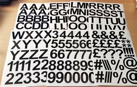 Cm Inch Self Adhesive Vinyl Sticker Letters And Numbers Mm