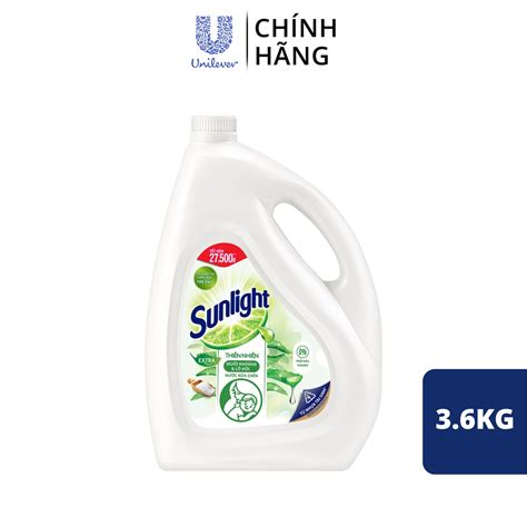 Nước Rửa Chén Bát Sunlight Thiên Nhiên Muối Khoáng & Lô Hội 3.6kg chính ...