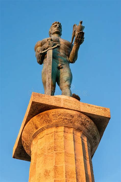 Monument Sculpture Of The Belgrade Victor Serbian Pobednik Made Of