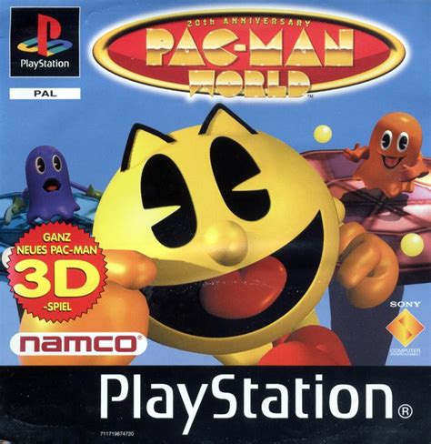 Pac Man World 20th Anniversary 1999 PlayStation Box Cover Art MobyGames