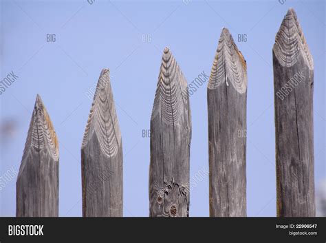 Wooden Spike Fence Image And Photo Free Trial Bigstock