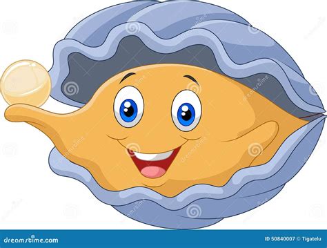 Oyster With A Pearl Cartoon Royalty-Free Stock Photography | CartoonDealer.com #73476335