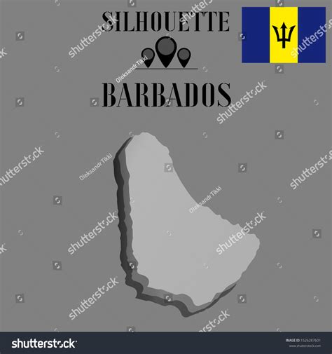 Barbados Outline World Map Silhouette Vector Stock Vector Royalty Free