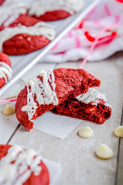 Red Velvet Cookies With White Chocolate Chips Food Folks And Fun