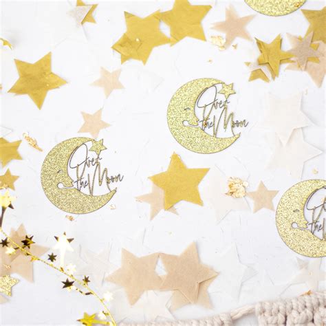 Over the Moon Baby Shower Decorations, Moon and Stars Baby Shower,lunar Moon Baby Shower ...