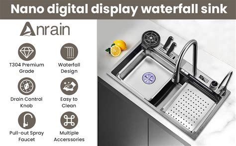 Anrain Smart Kitchen Sink With Digital Display Nano