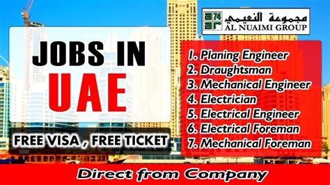 FREE Jobs In UAE 2020 Al Nuaimi Group Direct From Company Free