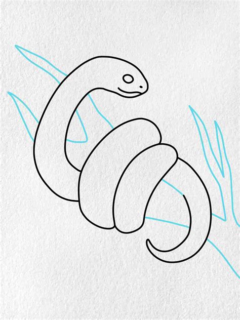 How To Draw A Snake On A Tree Helloartsy