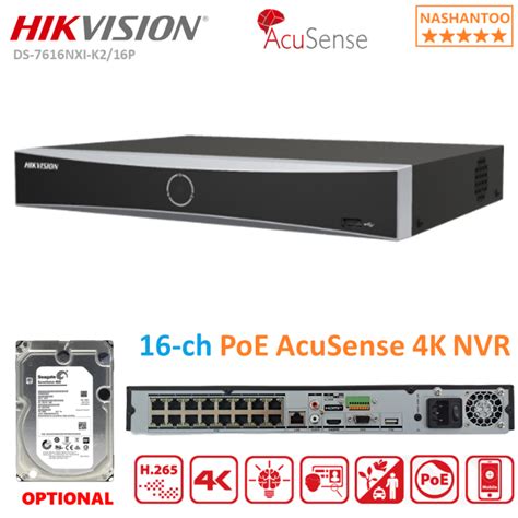 Hikvision DS 7616NXI K2 16P 16CH NVR With 16 PoE Ports 2 SATA