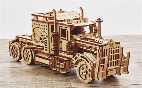 Wood Trick Big Rig Camion Jouet M Canique Puissant Moteur Ressort