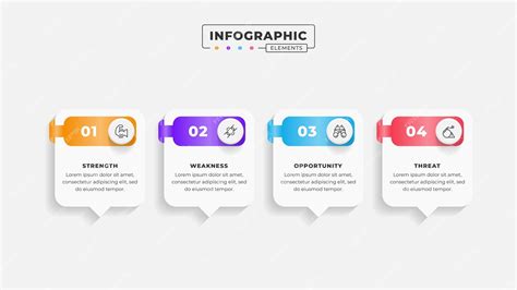 Premium Vector | Swot analysis infographic template with icons