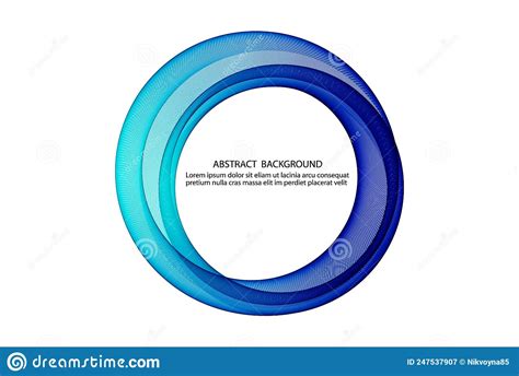 Blue Transparent Circular Wave On A White Background Wave Vector