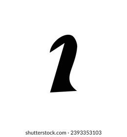 Digit Number One 1 Bold Font Stock Vector (Royalty Free) 2350452867 ...