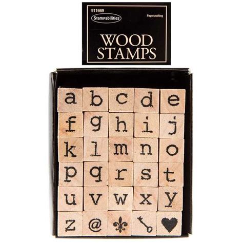 Lowercase Alphabet Vintage Type Rubber Stamps Hobby Lobby 911669