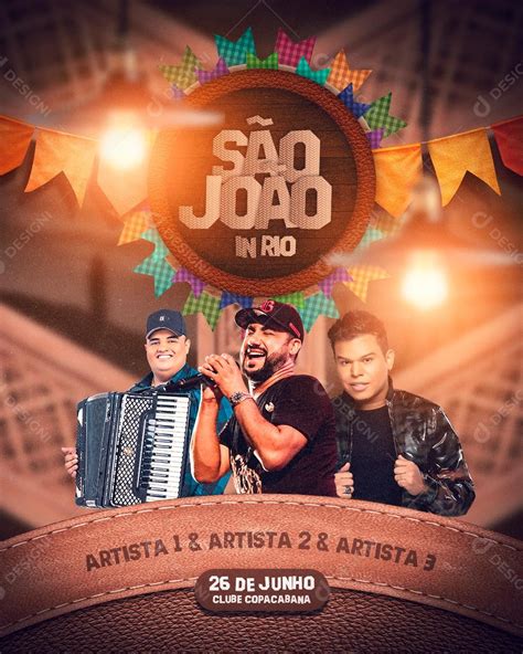 Flyer Shows S O Jo O In Rio Social Media Psd Edit Vel Zip Layout De