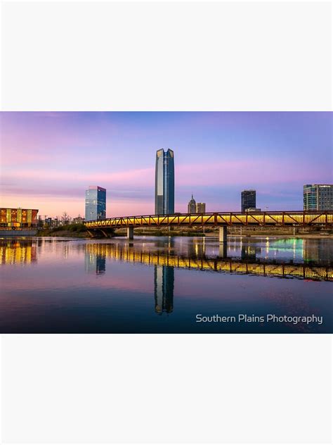 "OKC Skyline - View of Oklahoma City Skyline at Sunset from Scissortail ...