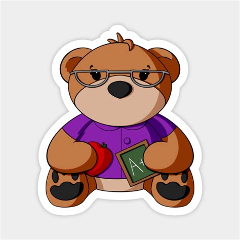 Female Teacher Teddy Bear Teacher Magnet TeePublic