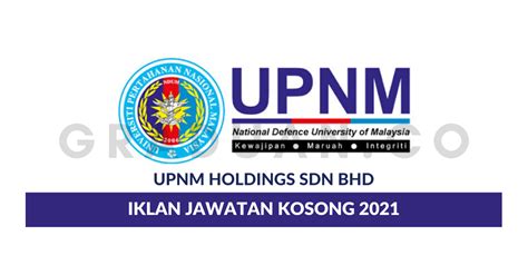 Permohonan Jawatan Kosong Upnm Holdings Sdn Bhd • Portal Kerja Kosong