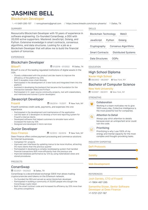 5 Blockchain Developer Resume Examples And Guide For 2024