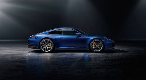 Porsche 911 Carrera 4s Side View Blue Supercars Vehicle Hd