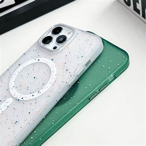 Чехол для iPhone 13 Pro Max Splattered with MagSafe Blue купить ...