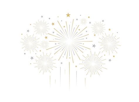 Premium Vector | Fireworks illustration isolated on white background ...