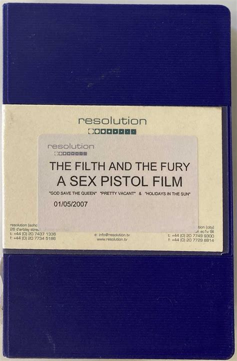 Lot 553 Sex Pistols Filth And The Fury Film Tape