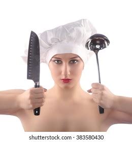 Naked Restaurant Chef Scoop Menu Studio Stock Photo Shutterstock